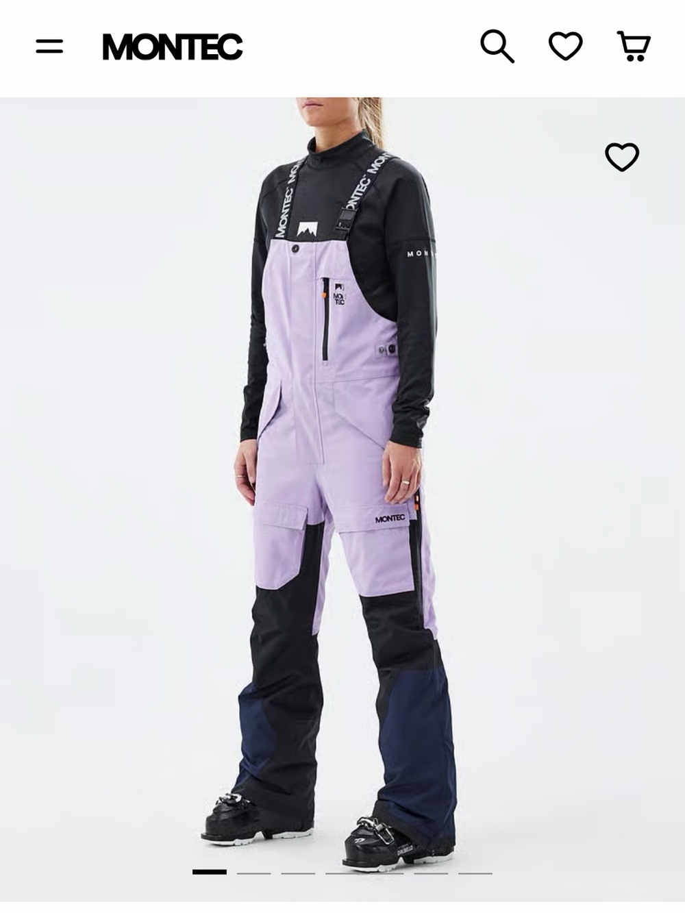 Montec Women's Lilac & Navy Ski Bib Overalls